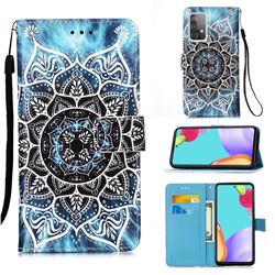 Underwater Mandala Matte Leather Wallet Phone Case for Samsung Galaxy A52 5G