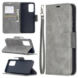 Classic Sheepskin PU Leather Phone Wallet Case for Samsung Galaxy A52 (4G, 5G) - Gray