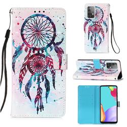 ColorDrops Wind Chimes 3D Painted Leather Wallet Case for Samsung Galaxy A52 (4G, 5G)