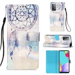 Fantasy Campanula 3D Painted Leather Wallet Case for Samsung Galaxy A52 (4G, 5G)