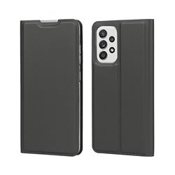 Ultra Slim Card Magnetic Automatic Suction Leather Wallet Case for Samsung Galaxy A52 (4G, 5G) - Star Grey