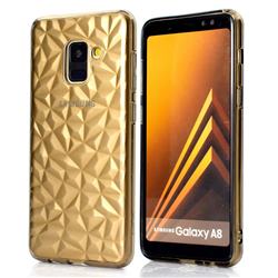 Diamond Pattern Shining Soft TPU Phone Back Cover for Samsung Galaxy A8 2018 A530 - Gray