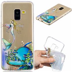 Mermaid Clear Varnish Soft Phone Back Cover for Samsung Galaxy A8 2018 A530