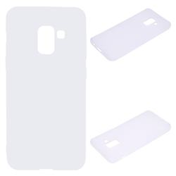 Candy Soft Silicone Protective Phone Case for Samsung Galaxy A8 2018 A530 - White