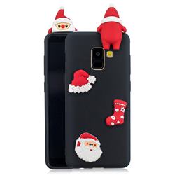 Black Santa Claus Christmas Xmax Soft 3D Silicone Case for Samsung Galaxy A8 2018 A530