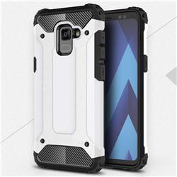 King Kong Armor Premium Shockproof Dual Layer Rugged Hard Cover for Samsung Galaxy A8 2018 A530 - White
