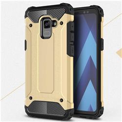 King Kong Armor Premium Shockproof Dual Layer Rugged Hard Cover for Samsung Galaxy A8 2018 A530 - Champagne Gold