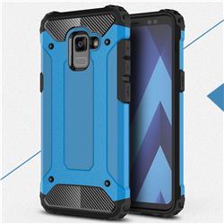 King Kong Armor Premium Shockproof Dual Layer Rugged Hard Cover for Samsung Galaxy A8 2018 A530 - Sky Blue