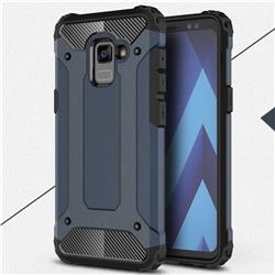 King Kong Armor Premium Shockproof Dual Layer Rugged Hard Cover for Samsung Galaxy A8 2018 A530 - Navy
