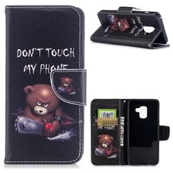 Chainsaw Bear Leather Wallet Case for Samsung Galaxy A8 2018 A530