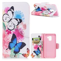 Vivid Flying Butterflies Leather Wallet Case for Samsung Galaxy A8 2018 A530