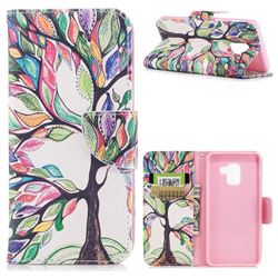 The Tree of Life Leather Wallet Case for Samsung Galaxy A8 2018 A530