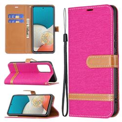 Jeans Cowboy Denim Leather Wallet Case for Samsung Galaxy A53 5G - Rose