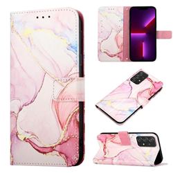 Rose Gold Marble Leather Wallet Protective Case for Samsung Galaxy A53 5G