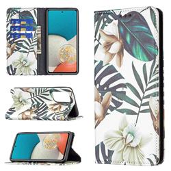 Flower Leaf Slim Magnetic Attraction Wallet Flip Cover for Samsung Galaxy A53 5G
