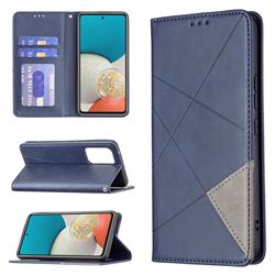 Prismatic Slim Magnetic Sucking Stitching Wallet Flip Cover for Samsung Galaxy A53 5G - Blue