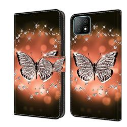 Crystal Butterfly Crystal PU Leather Protective Wallet Case Cover for Samsung Galaxy A53 5G