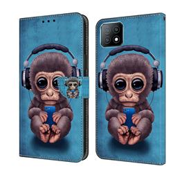 Cute Orangutan Crystal PU Leather Protective Wallet Case Cover for Samsung Galaxy A53 5G