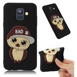 Bad Boy Owl Soft 3D Silicone Case for Samsung Galaxy A6 (2018) - Black