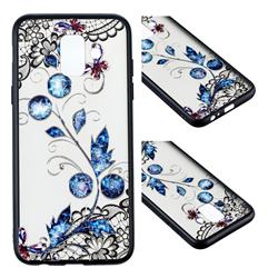 Butterfly Lace Diamond Flower Soft TPU Back Cover for Samsung Galaxy A6 (2018)