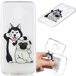Selfie Dog Clear Varnish Soft Phone Back Cover for Samsung Galaxy A6 (2018)