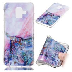 Purple Amber Soft TPU Marble Pattern Phone Case for Samsung Galaxy A6 (2018)