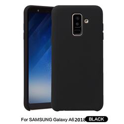 Howmak Slim Liquid Silicone Rubber Shockproof Phone Case Cover for Samsung Galaxy A6 (2018) - Black