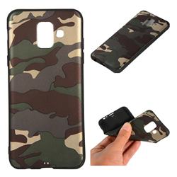 Camouflage Soft TPU Back Cover for Samsung Galaxy A6 (2018) - Gold Green