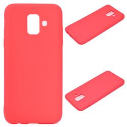 Candy Soft Silicone Protective Phone Case for Samsung Galaxy A6 (2018) - Red