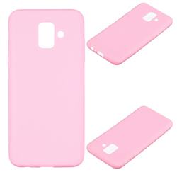 Candy Soft Silicone Protective Phone Case for Samsung Galaxy A6 (2018) - Dark Pink