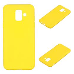 Candy Soft Silicone Protective Phone Case for Samsung Galaxy A6 (2018) - Yellow
