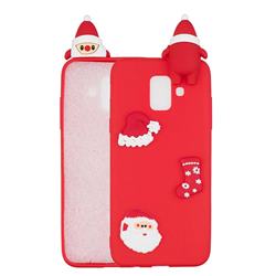 Red Santa Claus Christmas Xmax Soft 3D Silicone Case for Samsung Galaxy A6 (2018)