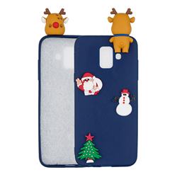 Navy Elk Christmas Xmax Soft 3D Silicone Case for Samsung Galaxy A6 (2018)