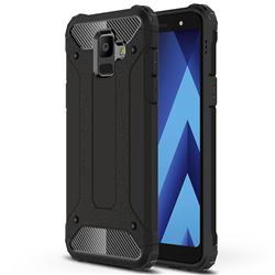 King Kong Armor Premium Shockproof Dual Layer Rugged Hard Cover for Samsung Galaxy A6 (2018) - Black Gold
