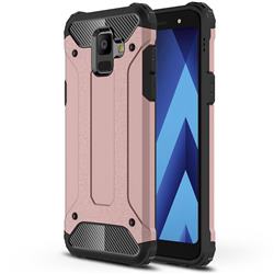 King Kong Armor Premium Shockproof Dual Layer Rugged Hard Cover for Samsung Galaxy A6 (2018) - Rose Gold