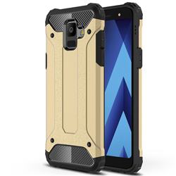King Kong Armor Premium Shockproof Dual Layer Rugged Hard Cover for Samsung Galaxy A6 (2018) - Champagne Gold