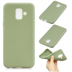 Candy Soft Silicone Phone Case for Samsung Galaxy A6 2018 Pea