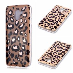 Leopard Galvanized Rose Gold Marble Phone Back Cover for Samsung Galaxy A6 (2018)