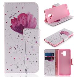 Purple Orchid PU Leather Wallet Case for Samsung Galaxy A6 (2018)