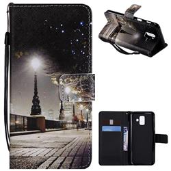 City Night View PU Leather Wallet Case for Samsung Galaxy A6 (2018)