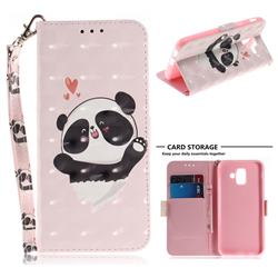 Heart Cat 3D Painted Leather Wallet Phone Case for Samsung Galaxy A6 (2018)
