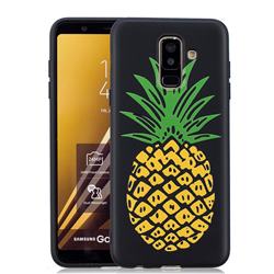 Big Pineapple 3D Embossed Relief Black Soft Back Cover for Samsung Galaxy A6 Plus (2018)