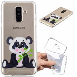 Bamboo Panda Clear Varnish Soft Phone Back Cover for Samsung Galaxy A6 Plus (2018)
