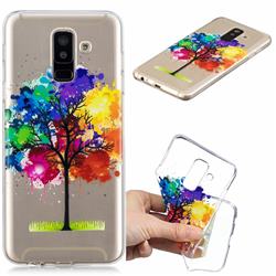 Oil Painting Tree Clear Varnish Soft Phone Back Cover for Samsung Galaxy A6 Plus (2018)