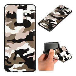 Camouflage Soft TPU Back Cover for Samsung Galaxy A6 Plus (2018) - Black White