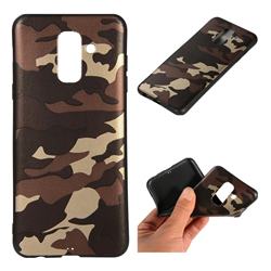 Camouflage Soft TPU Back Cover for Samsung Galaxy A6 Plus (2018) - Gold Coffee