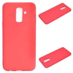 Candy Soft Silicone Protective Phone Case for Samsung Galaxy A6 Plus (2018) - Red