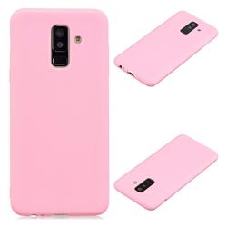 Candy Soft Silicone Protective Phone Case for Samsung Galaxy A6 Plus (2018) - Dark Pink