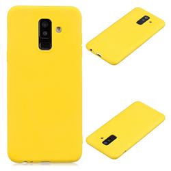 Candy Soft Silicone Protective Phone Case for Samsung Galaxy A6 Plus (2018) - Yellow