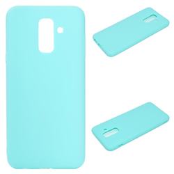 Candy Soft Silicone Protective Phone Case for Samsung Galaxy A6 Plus (2018) - Light Blue